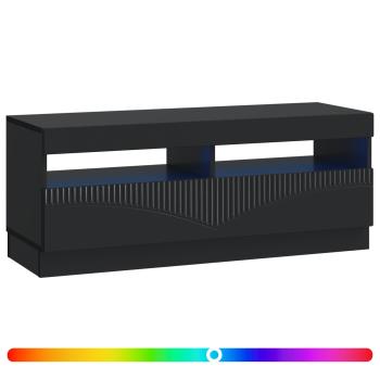 LED-TV-Schrank Schwarz Holzwerkstoff