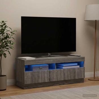 ARDEBO.de - LED-TV-Schrank Sonoma-Grau Holzwerkstoff