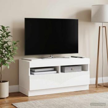 ARDEBO.de - LED-TV-Schrank Weiß Holzwerkstoff