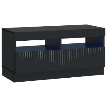 LED-TV-Schrank Schwarz Holzwerkstoff