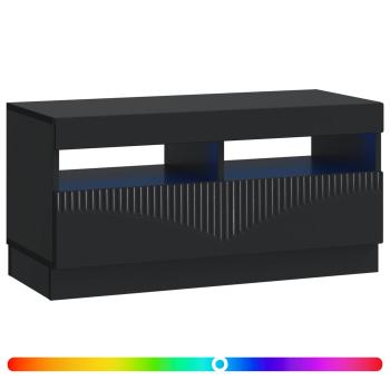 LED-TV-Schrank Schwarz Holzwerkstoff