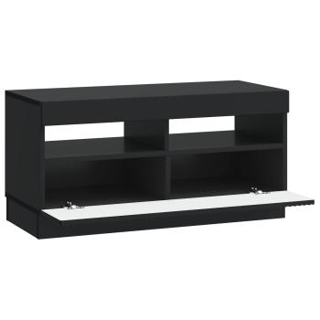 LED-TV-Schrank Schwarz Holzwerkstoff