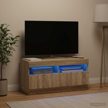ARDEBO.de - LED-TV-Schrank Sonoma-Eiche Holzwerkstoff