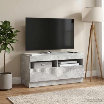 ARDEBO.de - LED-TV-Schrank Betongrau Holzwerkstoff