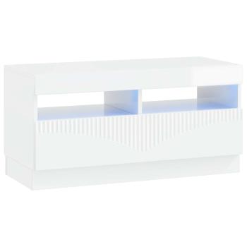 LED-TV-Schrank Hochglanz Weiß Holzwerkstoff