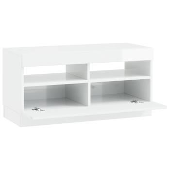 LED-TV-Schrank Hochglanz Weiß Holzwerkstoff