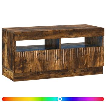 LED-TV-Schrank Raucheiche Holzwerkstoff