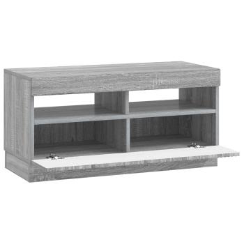 LED-TV-Schrank Sonoma-Grau Holzwerkstoff