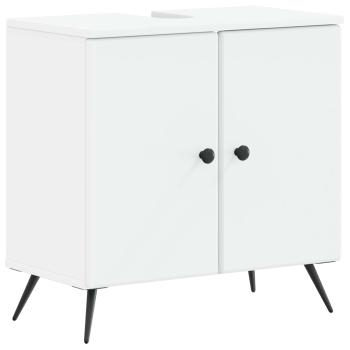 Waschbeckenschrank BREDA Weiß 59,5 x 31,5 x 59 cm Holzwerkstoff
