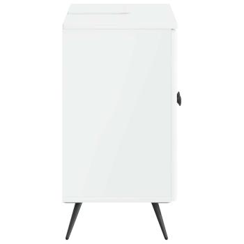 Waschbeckenschrank BREDA Hochglanz Weiß 59,5 x 31,5 x 59 cm