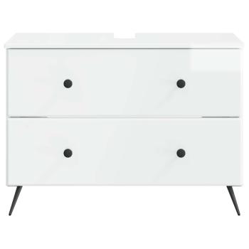 Waschbeckenschrank BREDA Hochglanz Weiß 82 x 41 x 59 cm