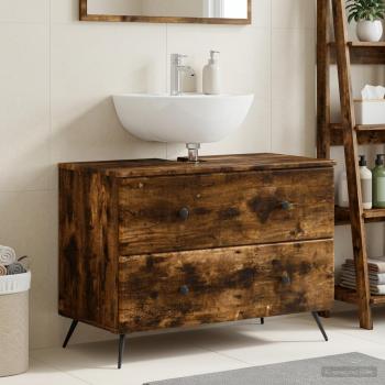 ARDEBO.de - Waschbeckenschrank BREDA Raucheiche 82 x 41 x 59 cm
