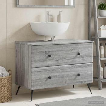 ARDEBO.de - Waschbeckenschrank BREDA Sonoma-Grau 82 x 41 x 59 cm