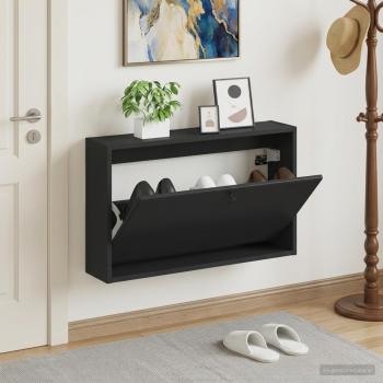 ARDEBO.de - Wandmontierter Schuhschrank BREDA 71 x 17 x 43 cm Holzwerkstoff
