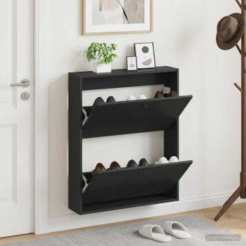 ARDEBO.de - Wandmontierter Schuhschrank BREDA 71 x 17 x 86 cm Holzwerkstoff