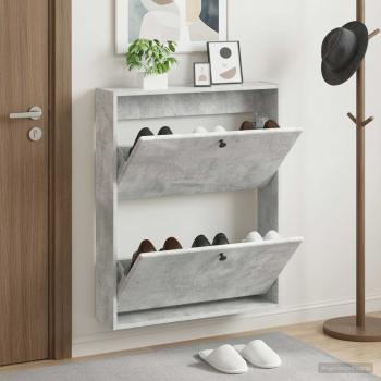 ARDEBO.de - Wandmontierter Schuhschrank BREDA 71 x 17 x 86 cm Holzwerkstoff
