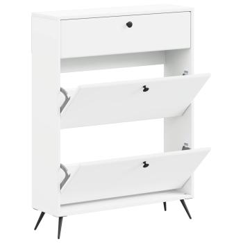 Schuhschrank BREDA 78 x 24 x 103 cm Holzwerkstoff Weiß