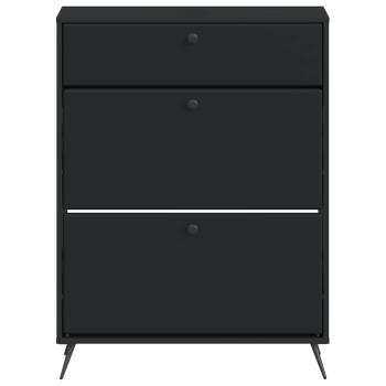 Schuhschrank BREDA 78 x 24 x 103 cm Holzwerkstoff Schwarz