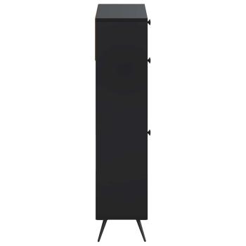 Schuhschrank BREDA 78 x 24 x 103 cm Holzwerkstoff Schwarz