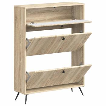Schuhschrank BREDA 78 x 24 x 103 cm Holzwerkstoff Sonoma-Eiche