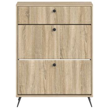 Schuhschrank BREDA 78 x 24 x 103 cm Holzwerkstoff Sonoma-Eiche