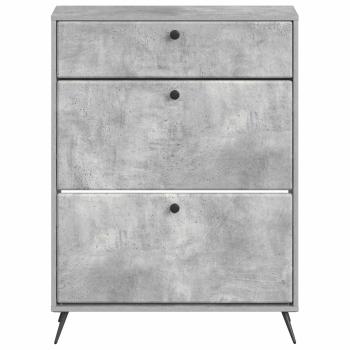 Schuhschrank BREDA 78 x 24 x 103 cm Holzwerkstoff Betongrau