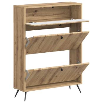Schuhschrank BREDA 78 x 24 x 103 cm Holzwerkstoff Artisan-Eiche