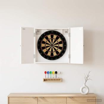 ARDEBO.de - Dartboard Schrank BREDA Wei? 52,5 x 10,5 x 53,5 cm