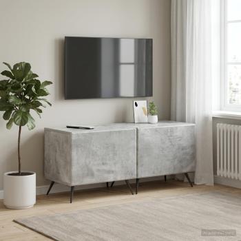 ARDEBO.de - TV-Schrank Betongrau Holzwerkstoff