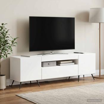ARDEBO.de - LED-TV-Schrank Weiß Holzwerkstoff
