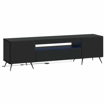 LED-TV-Schrank Schwarz Holzwerkstoff