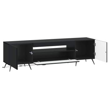 LED-TV-Schrank Schwarz Holzwerkstoff