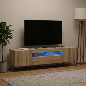 ARDEBO.de - LED-TV-Schrank Sonoma-Eiche Holzwerkstoff