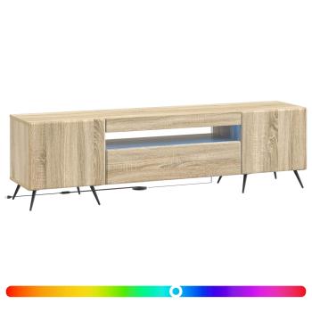 LED-TV-Schrank Sonoma-Eiche Holzwerkstoff