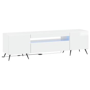 LED-TV-Schrank Hochglanz Weiß Holzwerkstoff