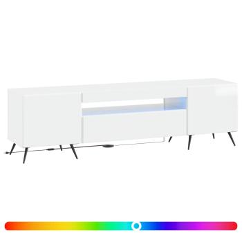 LED-TV-Schrank Hochglanz Weiß Holzwerkstoff