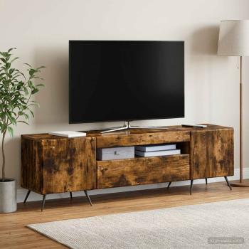 ARDEBO.de - LED-TV-Schrank Raucheiche Holzwerkstoff