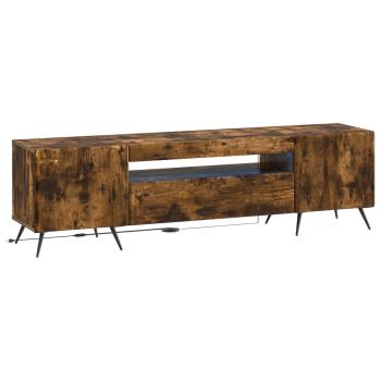LED-TV-Schrank Raucheiche Holzwerkstoff