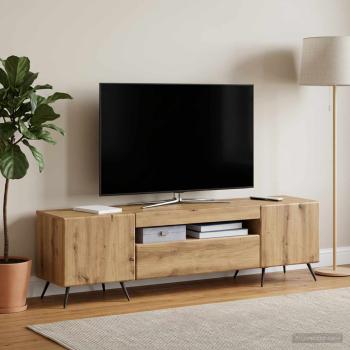 ARDEBO.de - LED-TV-Schrank Artisan-Eiche Holzwerkstoff