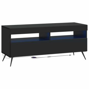LED-TV-Schrank Schwarz Holzwerkstoff