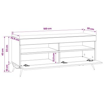 LED-TV-Schrank Sonoma-Eiche Holzwerkstoff