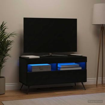 ARDEBO.de - LED-TV-Schrank Schwarz Holzwerkstoff