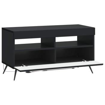 LED-TV-Schrank Schwarz Holzwerkstoff