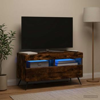 ARDEBO.de - LED-TV-Schrank Raucheiche Holzwerkstoff