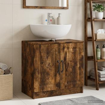 ARDEBO.de - Waschbeckenschrank UTRECHT Raucheiche 59,5 x 31,5 x 59 cm