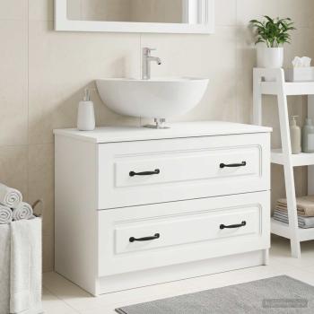ARDEBO.de - Waschbeckenschrank UTRECHT Weiß 82 x 41 x 56 cm Holzwerkstoff