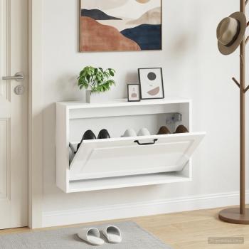 ARDEBO.de - Wandmontierter Schuhschrank UTRECHT 71 x 17 x 43 cm