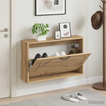 ARDEBO.de - Wandmontierter Schuhschrank UTRECHT 71 x 17 x 43 cm