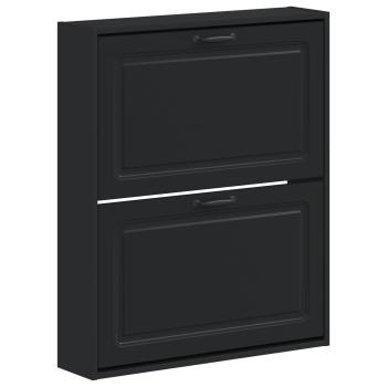 Wandmontierter Schuhschrank UTRECHT 71 x 17 x 86 cm Schwarz
