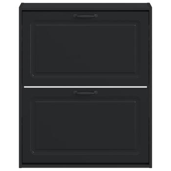 Wandmontierter Schuhschrank UTRECHT 71 x 17 x 86 cm Schwarz